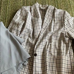 COPY - BN 4 black plaid lightweight blazers 24W BN